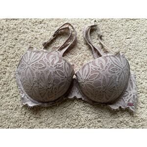 Victorias Secret PINK lace Balcony Nude 32DD EUC